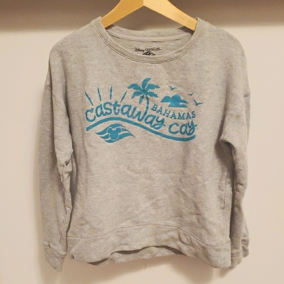 Disney Cruise Line Crewneck Sweater. Light Grey. Textured. Bahamas. Size M. - Picture 1 of 10